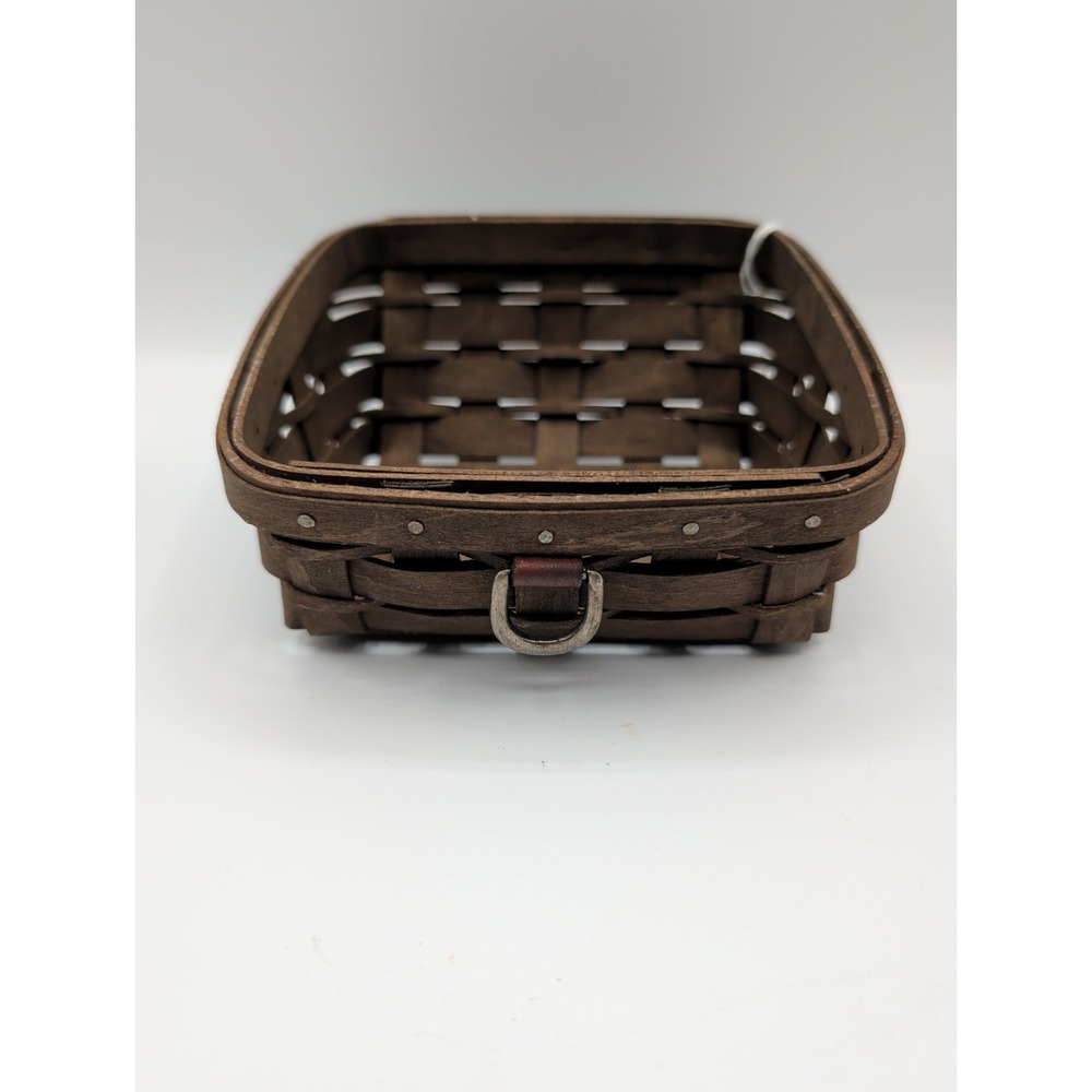 Longaberger 2008 Deep Brown Sort & Store Business Card Basket+Prot. #1119632 NOS